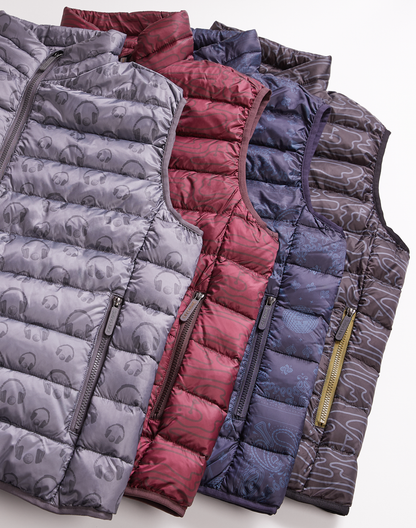 Golf & Hip Hop Men's Packable Puffer Vest-Grey