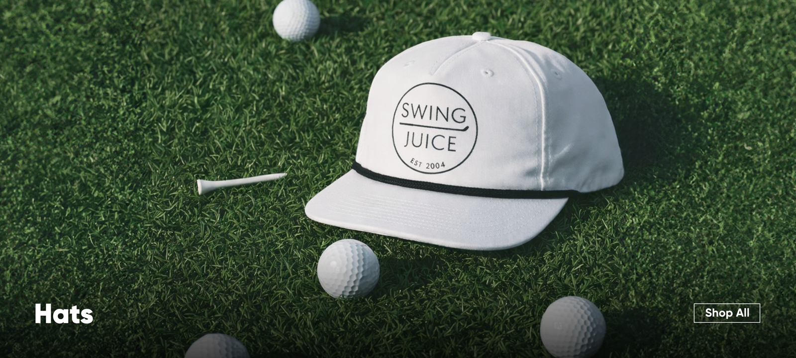 Golf Hats promotional banner