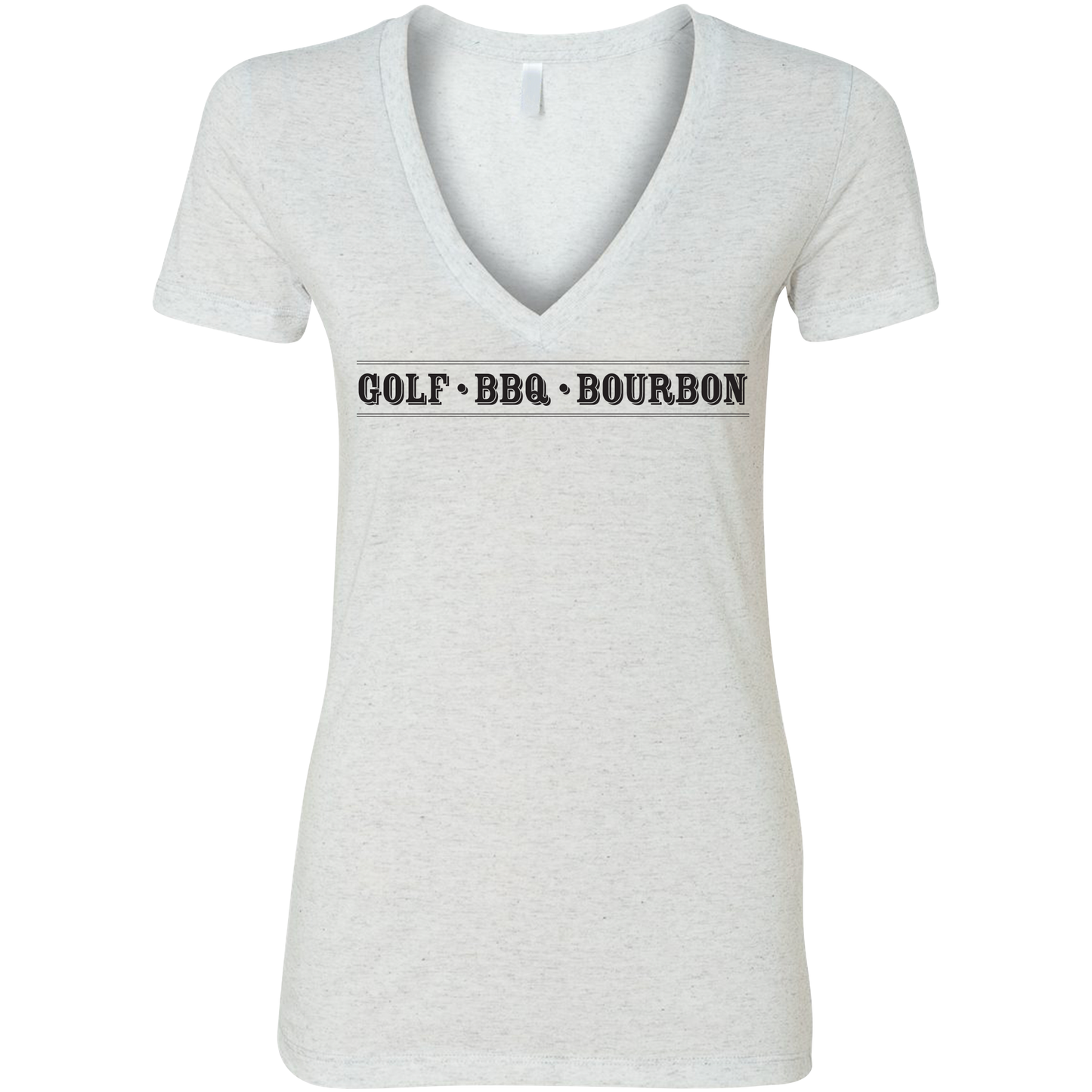 Golf BBQ & Bourbon Women's Fitted T-Shirt - Final Sale