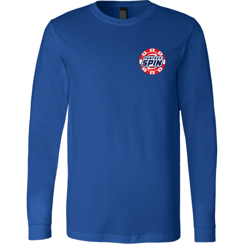 FantasySpin Long Sleeve Unisex T-shirt Chip-Royal Blue