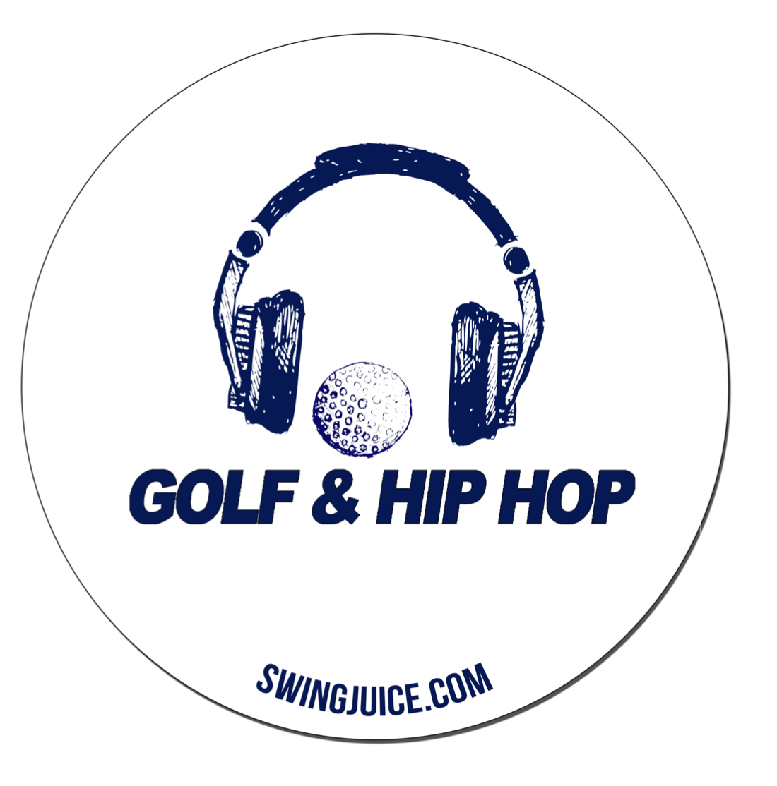 SwingJuice Unisex Sticker Golf Golf & Hip Hop-White