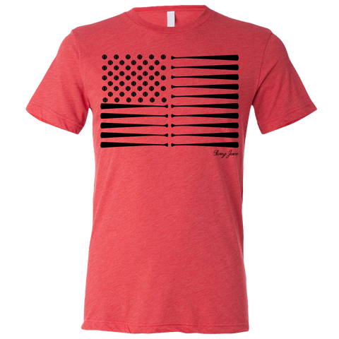 SwingJuice Short Sleeve Unisex T-Shirt Baseball Flag-