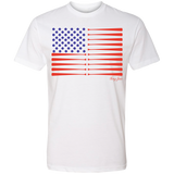 SwingJuice Short Sleeve Unisex T-Shirt Baseball Flag-White