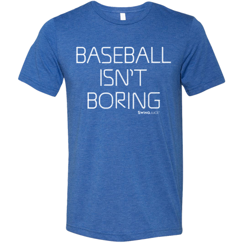SwingJuice Short Sleeve Unisex T-Shirt Official Baseball Isn't Boring-Royal Blue