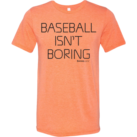 SwingJuice Short Sleeve Unisex T-Shirt Official Baseball Isn't Boring-Orange