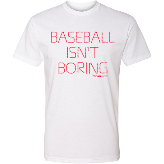 Official Baseball Isn't Boring Unisex T-Shirt White SwingJuice