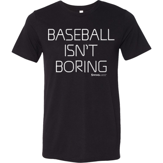 Official Baseball Isn't Boring Unisex T-Shirt Black SwingJuice
