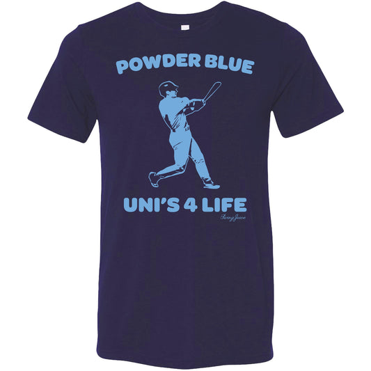 Baseball Powder Blue Unisex T-Shirt SwingJuice