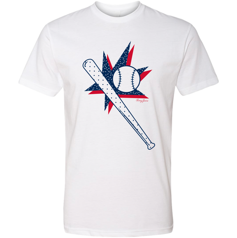 SwingJuice Short Sleeve Unisex T-Shirt Baseball Whack!-White