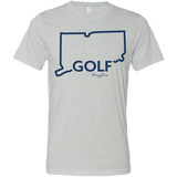 SwingJuice Short Sleeve Unisex T-Shirt Golf Connecticut-Light Grey