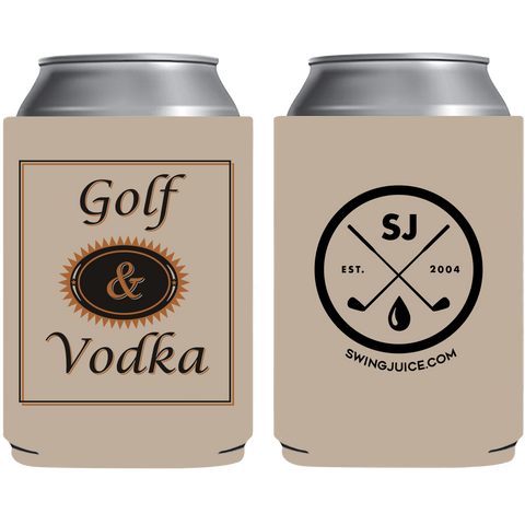 Golf & Craft Vodka Koozie-Tan