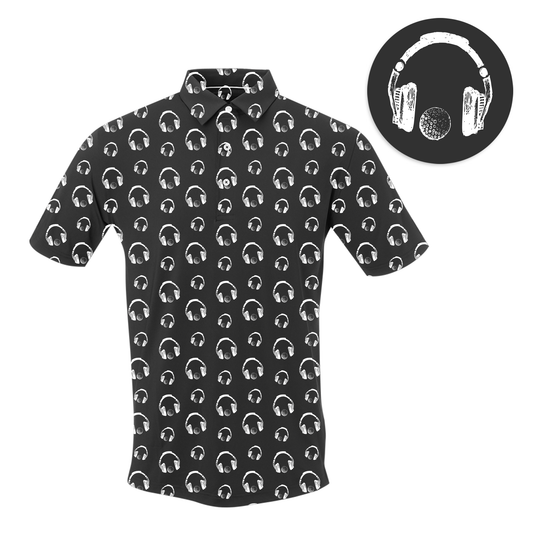 Golf & Hip Hop Men's Polo - Blank Left Chest-Black