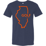SwingJuice Short Sleeve Unisex T-Shirt Golf Illinois-Navy