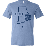 SwingJuice Short Sleeve Unisex T-Shirt Golf Rhode Island-Blue