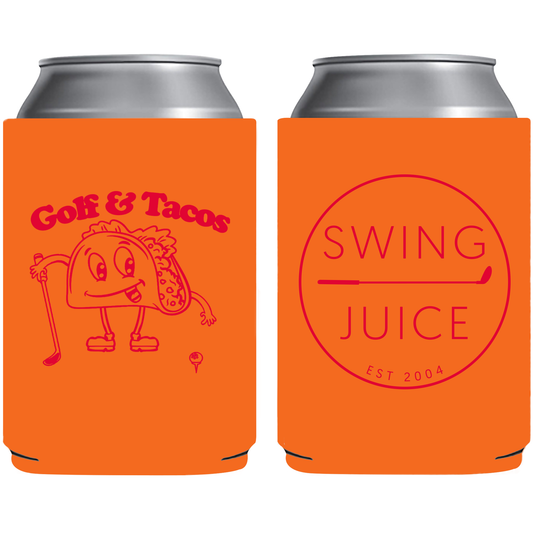 Golf & Tacos Koozie-Orange