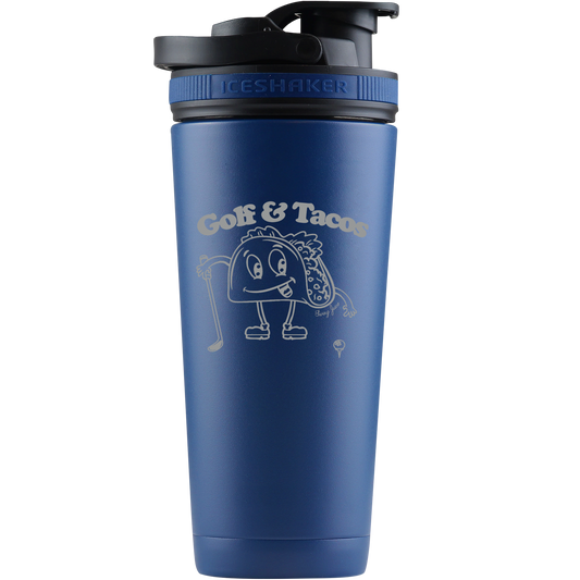 Golf & Tacos Ice Shaker Bottle-Blue