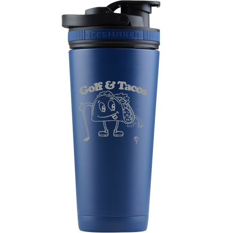 SwingJuice Ice Shaker Unisex Bottle Golf & Tacos-Blue