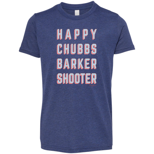 Golf Happy Chubbs Barker Shooter Kids T-Shirt SwingJuice