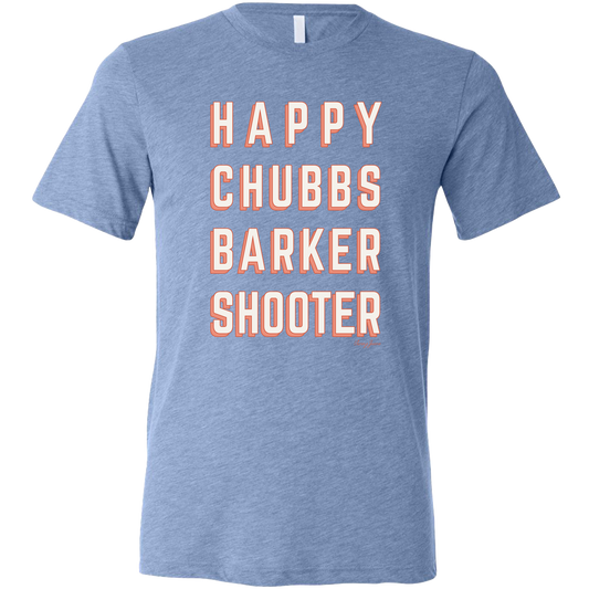 Golf Happy Chubbs Barker Shooter Unisex T-Shirt SwingJuice