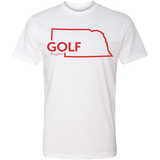 SwingJuice Short Sleeve Unisex T-shirt Golf Nebraska-White