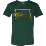 SwingJuice Short Sleeve Unisex T-shirt Golf North Dakota-Emerald Green