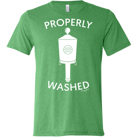 Golf Properly Washed Unisex T-Shirt SwingJuice