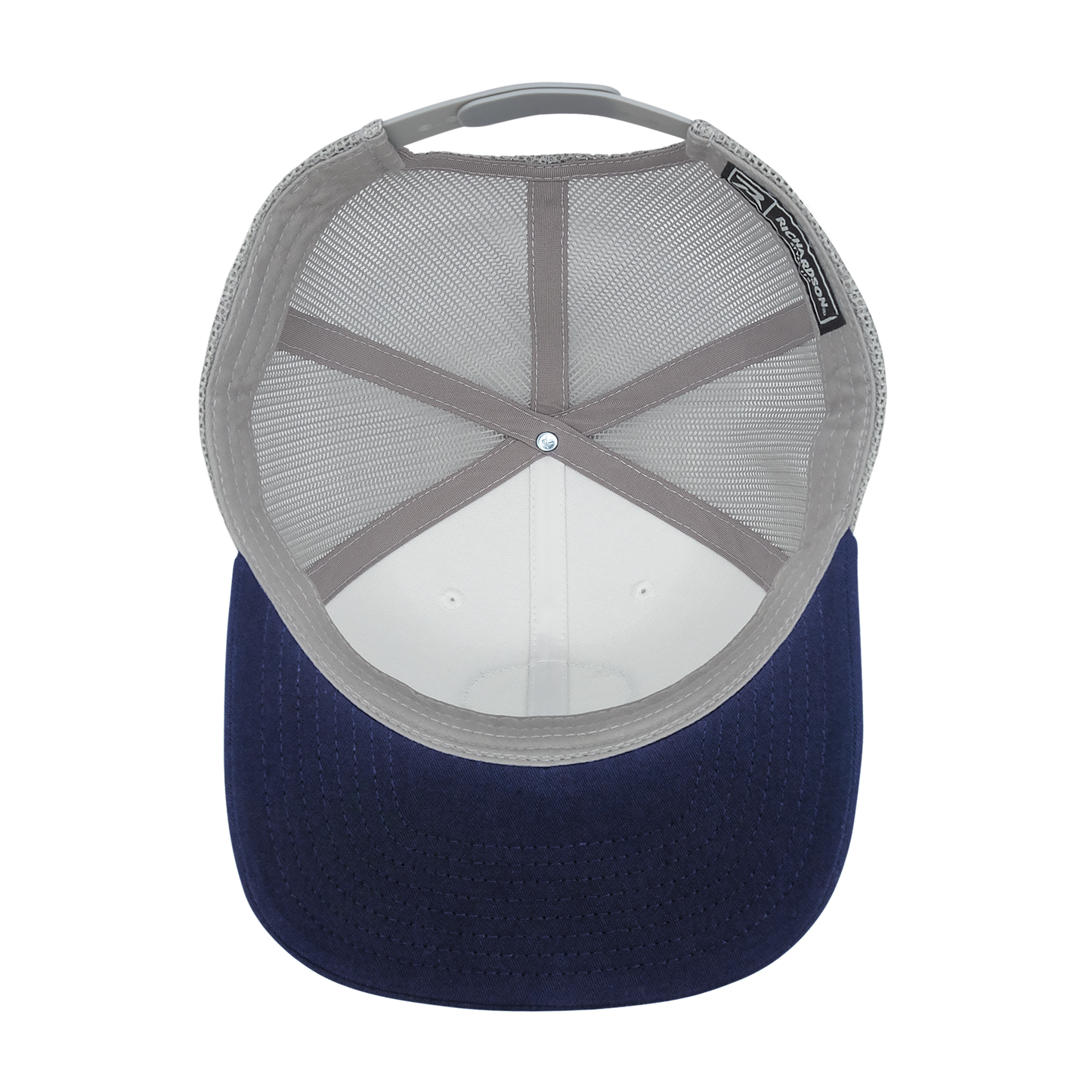 Golf Retro Unisex Trucker Hat-White Aluminum Navy