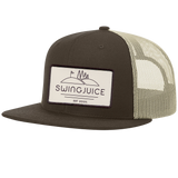 SwingJuice Wool Trucker Unisex Hat Golf SJ Woods-Brown Khaki