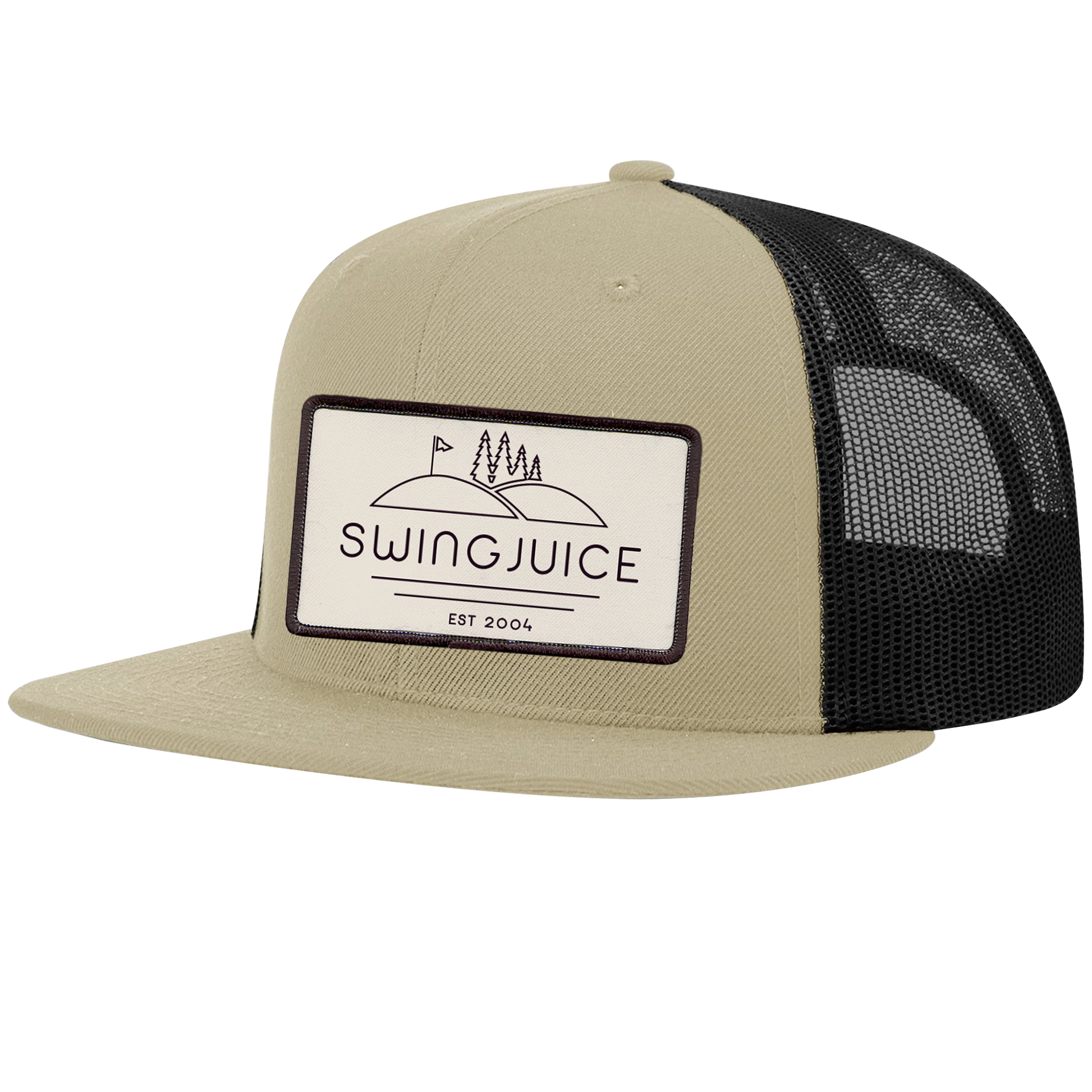 Golf SJ Woods Unisex Wool Trucker Hat-Khaki Black
