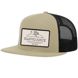SwingJuice Wool Trucker Unisex Hat Golf SJ Woods-Khaki Black