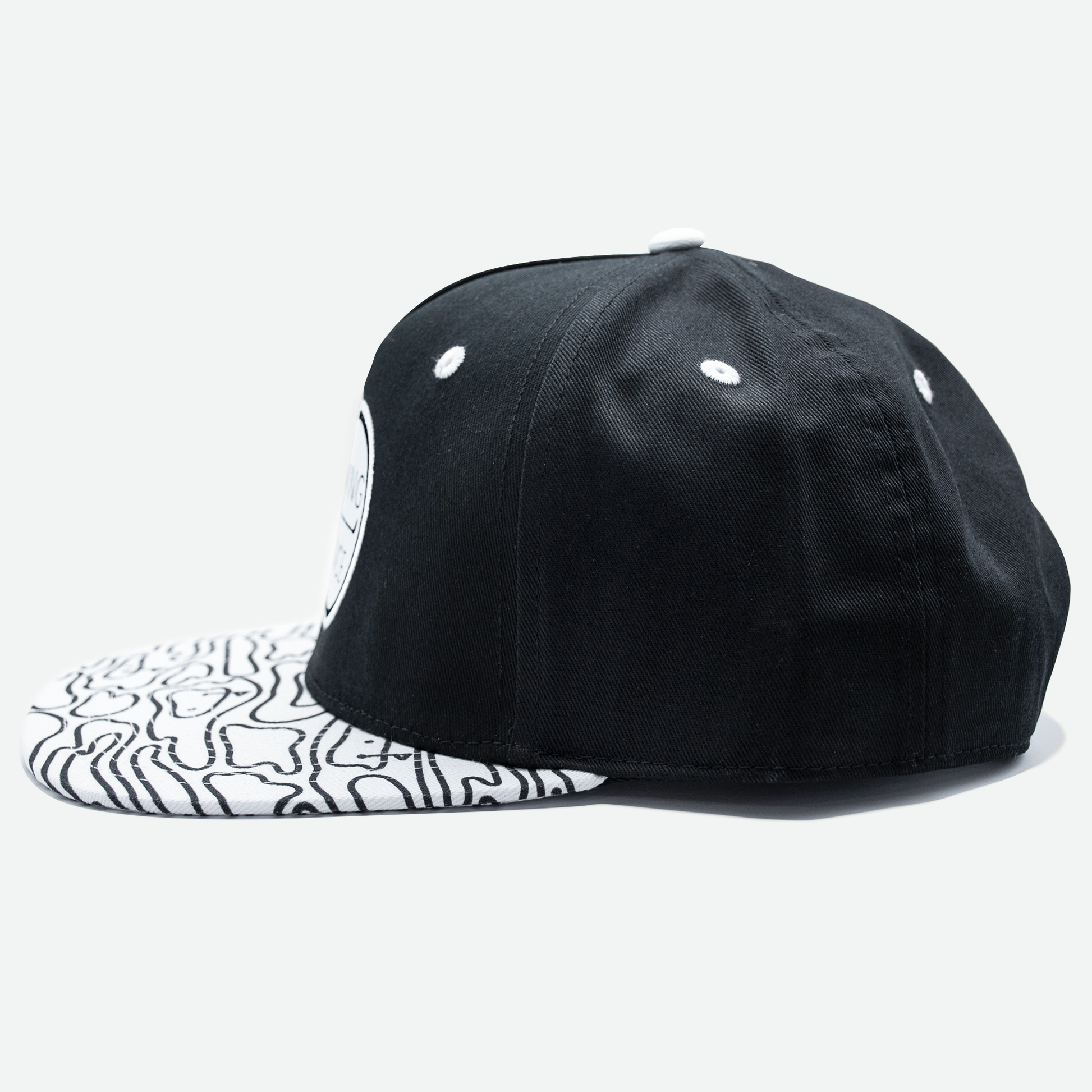 Golf Retro Rhythmic Lines Unisex Snapback Hat-Black
