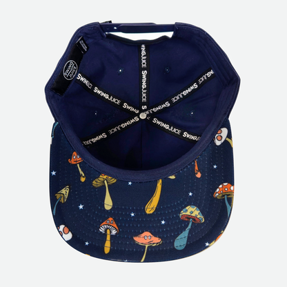 Golf Retro Mushrooms Unisex Snapback Hat-Navy