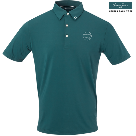 Golf Retro Men's Polo-Pine Forest