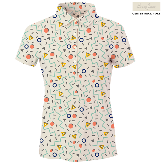 Golf Fresh Prints Women's Polo - Blank Left Chest-Ivory