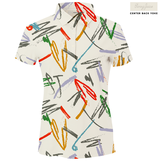 Golf Strokes Women's Polo - Blank Left Chest-Ivory