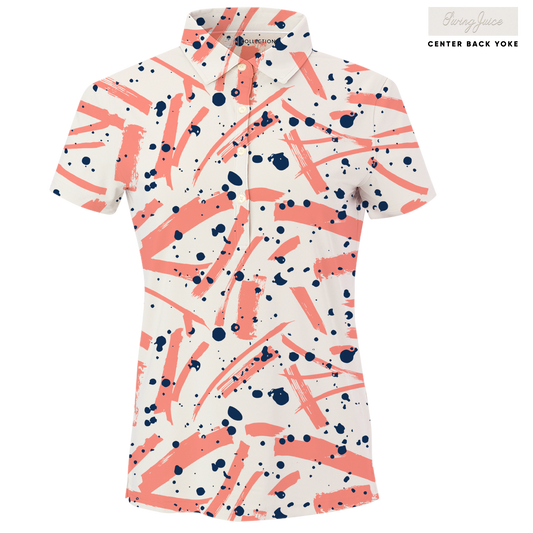 Golf Pollock Women's Polo - Blank Left Chest-Ivory