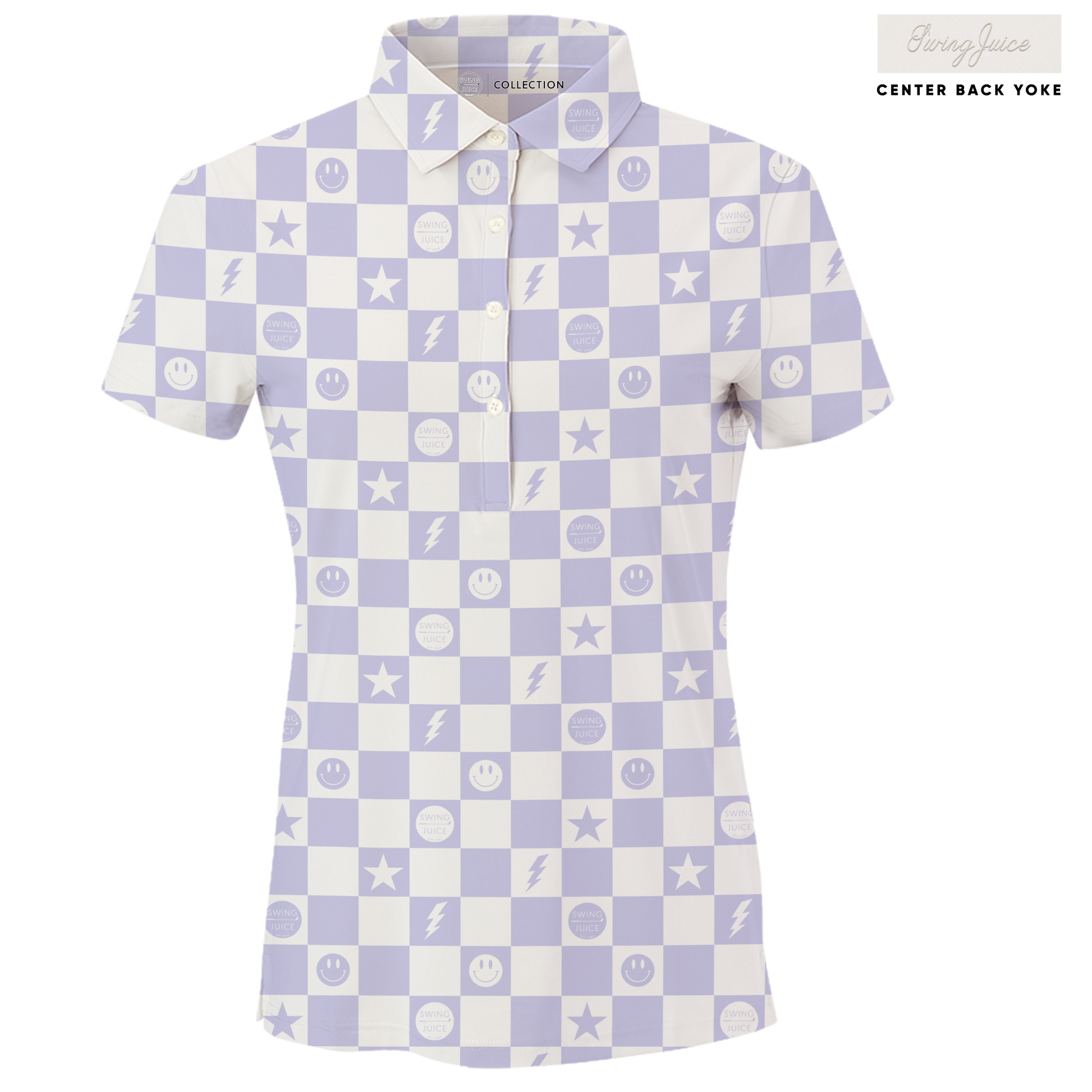 Golf Smiley Women's Polo - Blank Left Chest-Ivory