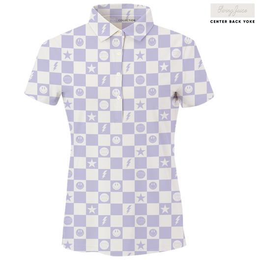 Golf Smiley Women's Polo - Blank Left Chest-Ivory